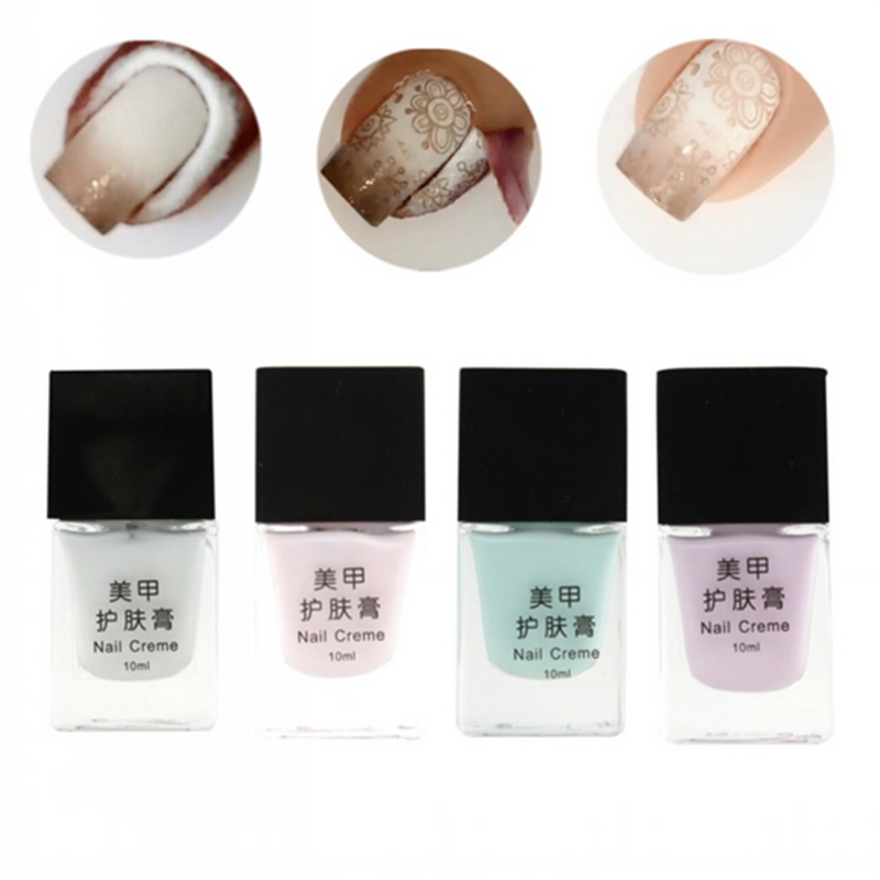 4 Colors Nail Creme Nails Art Cuticle Cream Gel Polish Peel Off Liquid Pink