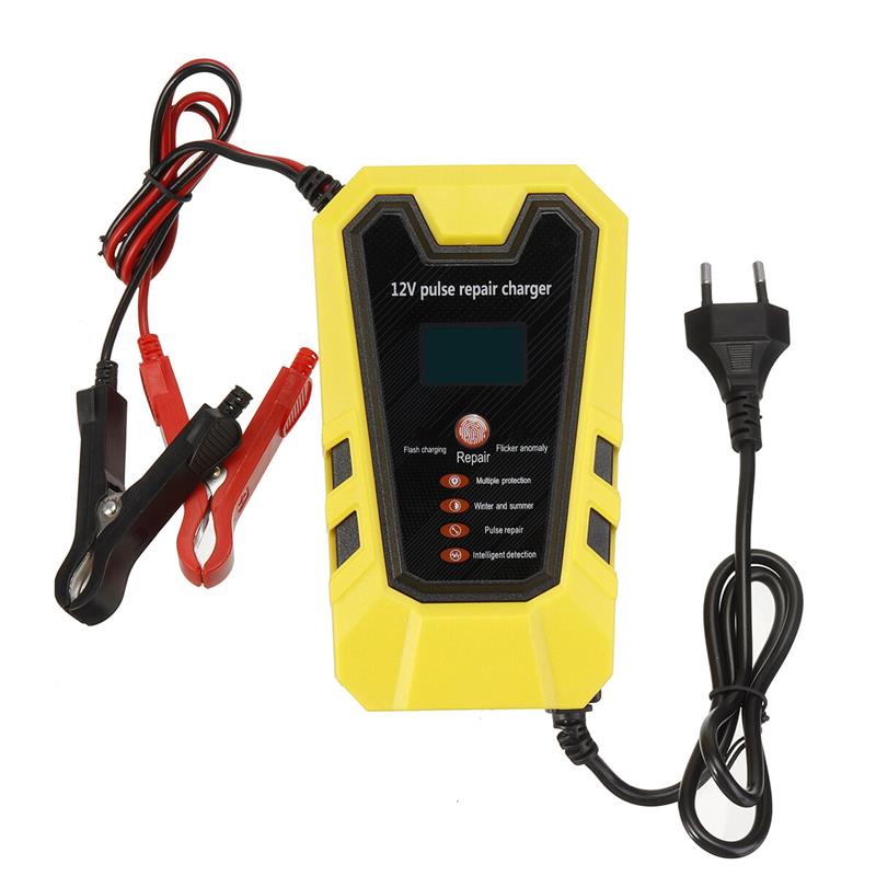 12V 6A Intelligent Pulse Repair Battery Charger For Car Battery Motorcycle Battery EU Plug