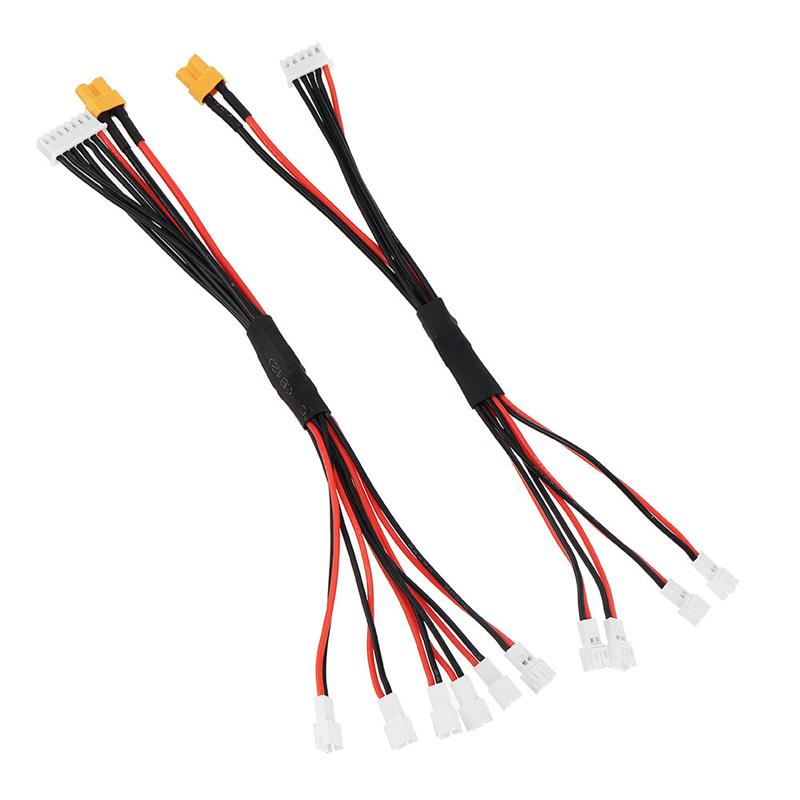 URUAV XT30 To PH2.0 1S Lipo Battery Charging Cable Wire For Happymodel Mobula6 Mobula7 EMAX Tinyhawk II D6 1 to 4 plug