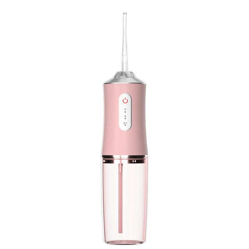 220ML Oral Irrigator USB Rechargeable Water Flosser Portable Dental Water Jet W/ 4pcs Nozzles White