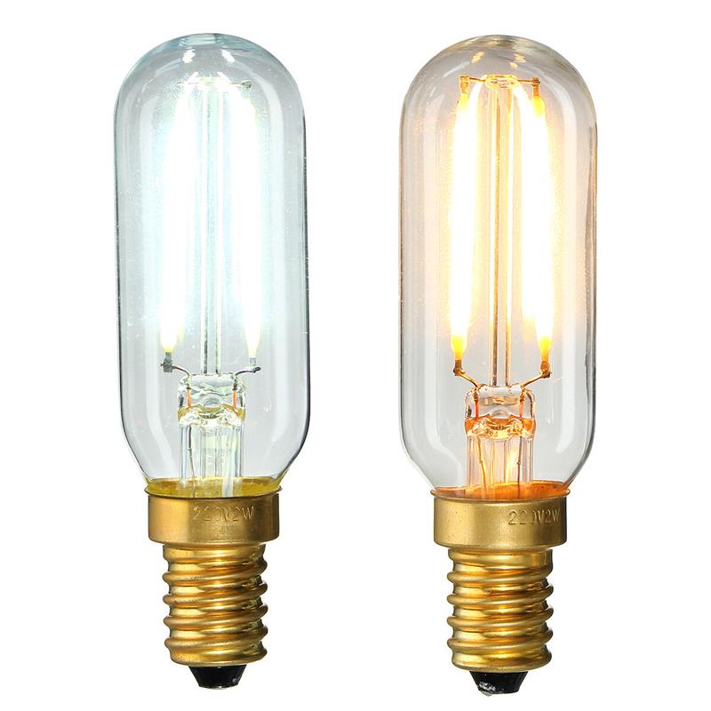 220V 2W E14 COB Dimmable Screw Base Edison Retro Light Bulb Pure/Warm White Warm White