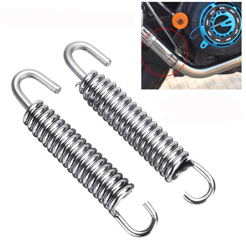 2Pcs 60mm Stainless Steel Exhaust Muffler Springs/Expansion Chambers Manifold Link pipe