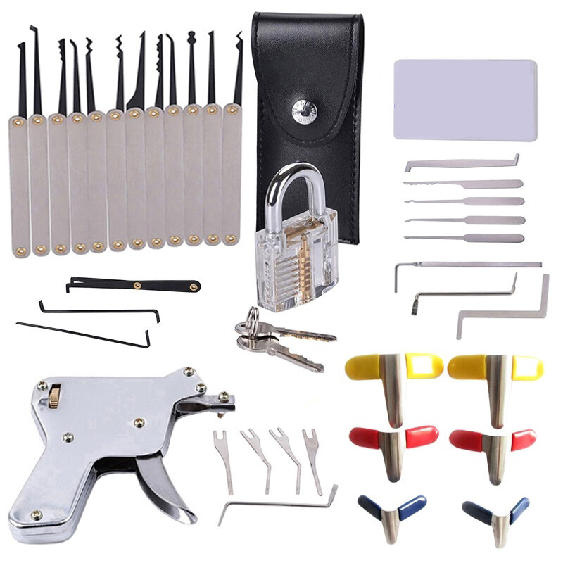 37Pcs Powerful Locksmith’s Tools Kit Combination Lock Pick Hook and Lock Pick Tool
