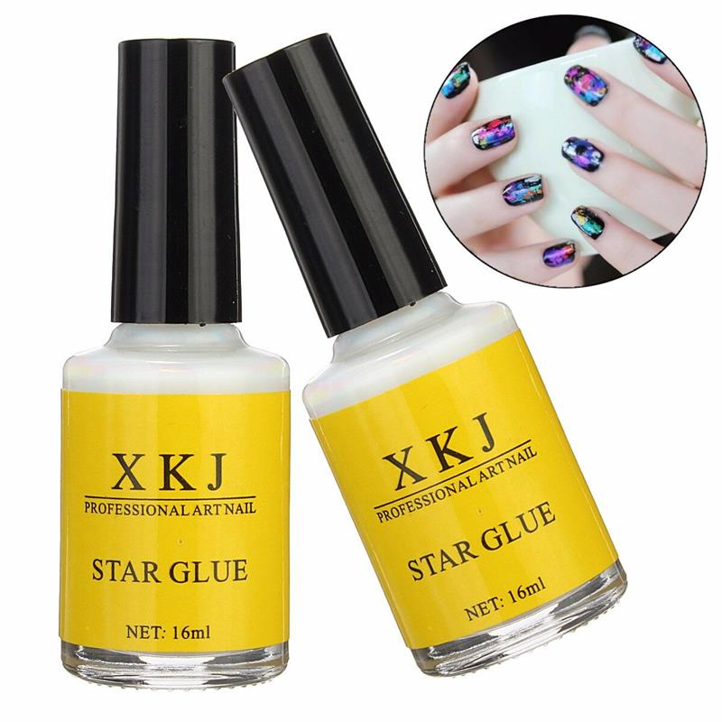 White Glue Nail Art Transfer Tips Adhesive Galaxy Star Foil Sticker 16ml
