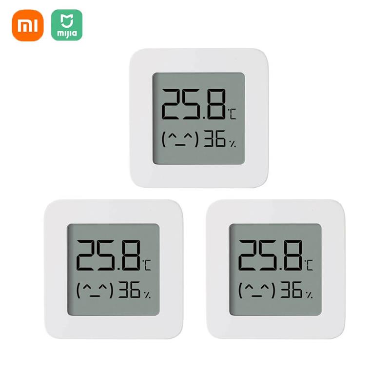 3PCS XIAOMI Mijia BT Bluetooth Thermometer 2 Wireless Smart Electric Digital Hygrometer Thermometer Work with Mijia APP Type 1