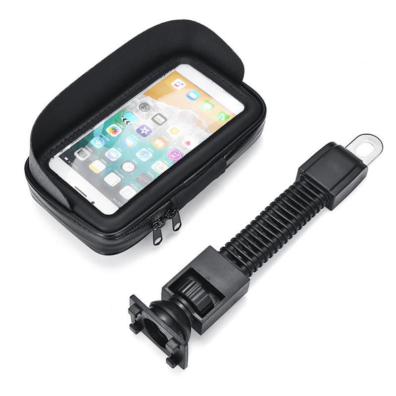 4.7” Waterproof Sun Shade Anti-UV Cellphone GPS Holder Motorcycle Mount Case Bag