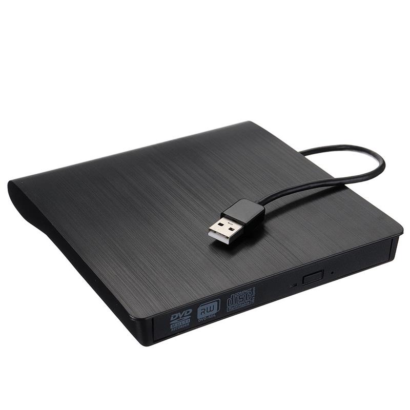 External USB 2.0 DVD RW CD Writer Slim Optical Drive Burner Reader Player For PC Laptop Business Office