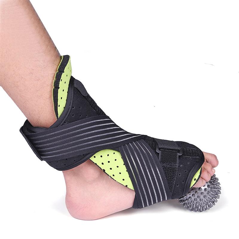 Dorsal Plantar Fasciitis Brace Ankle Support Tendonitis Night Splint Heel + Massage Ball .A