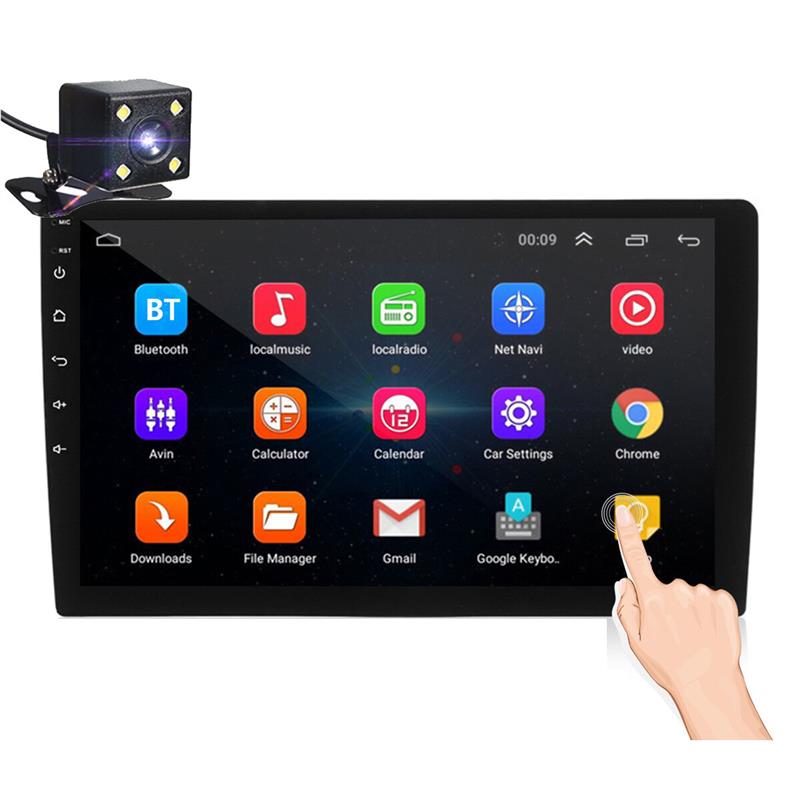 iMars 10.1 Inch 2Din Android 8.1 Car Stereo Radio 1+16G IPS 2.5D Touch Screen MP5 Player GPS WIFI FM with Backup Camera