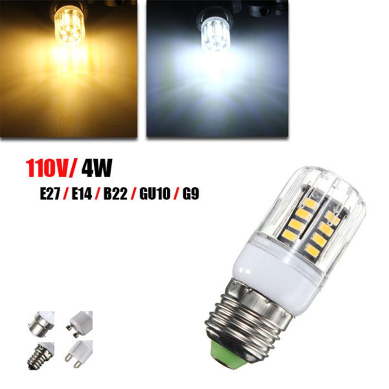 G9 E14 E27 B22 GU10 4W 30 SMD 5733 LED Cover Corn Light Lamp Bulb AC 110V Warm White G9