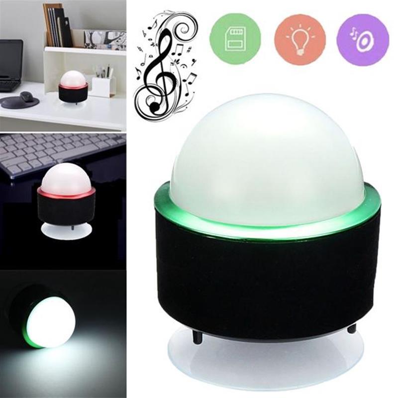 Mini Portable bluetooth Wireless Speaker & LED Night Light For IPhone Tablet MP3 Silver