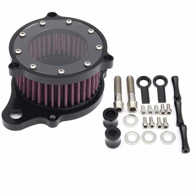 Motorcycle Air Cleaner Intake Filter System Aluminum For Harley-Davidson Sports XL 883 1200 2004 2005 2006 2007 2008 2009 2010 2011 2012 2013 2014 2015