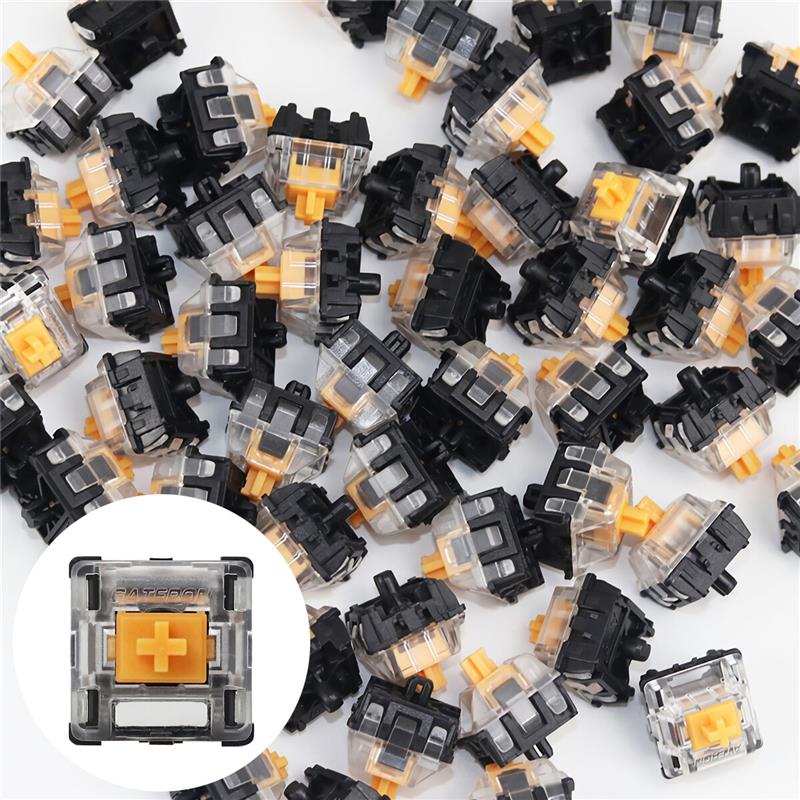 70Pcs/pack Gateron Optical Switch Linear Clicky Switch Keyboard Switch for Optical Mechanical Gaming Keyboards White Switch