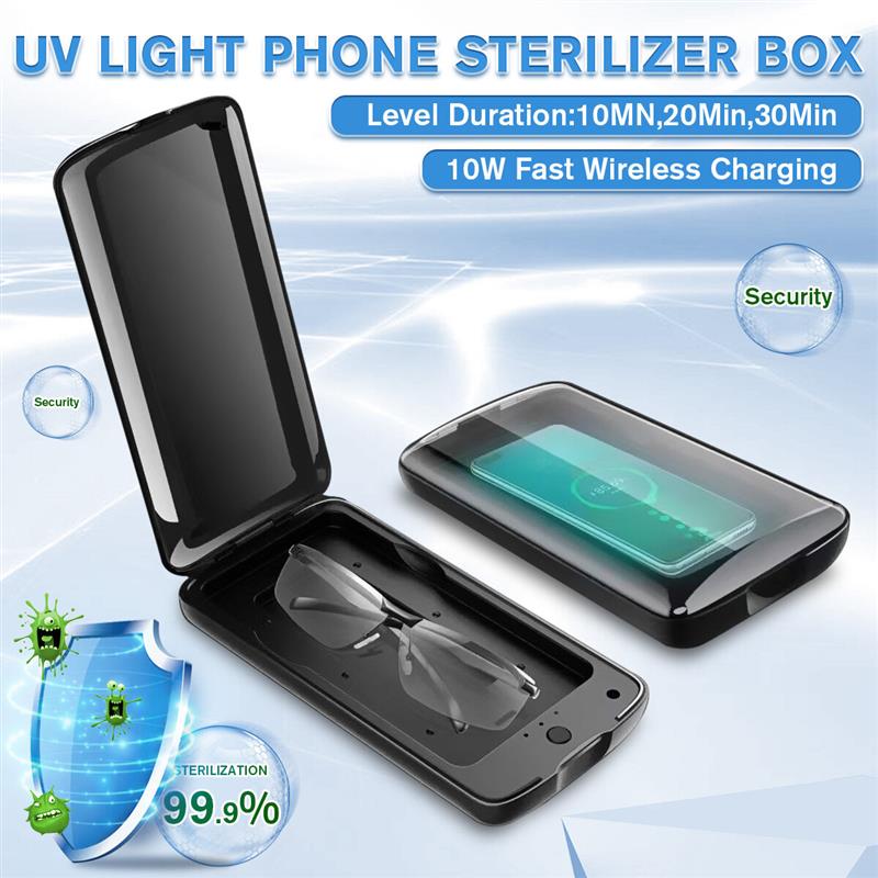 UV Light Phone Sterilizer Box 270-285nm Mobile Phones Cleaner Disinfection Box