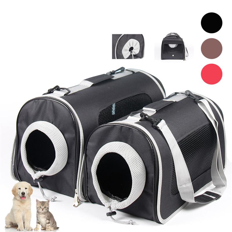 Cat Pet Carrier Bag Portable Pet Backpack Mesh Breathable Puppy Travel Bags for Outdoor Activities Dog Supplies Black S