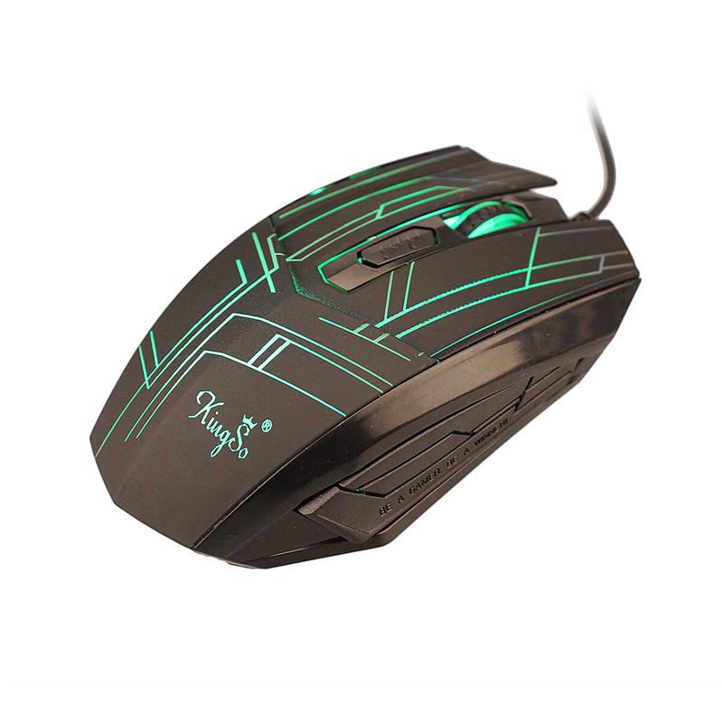 ELEGIANT T5 Wired Gaming Mouse 2400DPI LED Backlight USB Wired Optical Mouse Computer Mice for Home Office