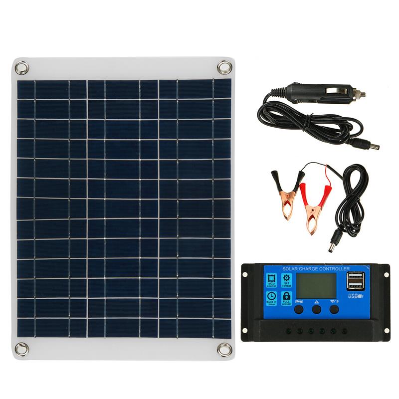 20W 12V/5V Polycrystalline Solar Panel Kit Battery Charger Portable Solar Panel for Car Boat Van Solar panels