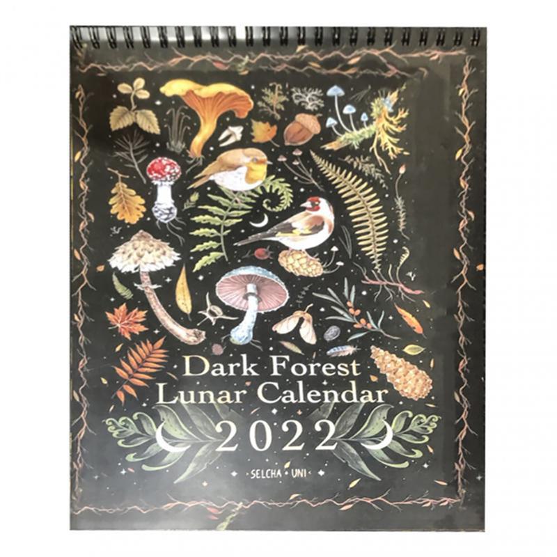 2022 New Wall Calendar Dark Forest Lunar Calendar Desktop Decoration Office Home