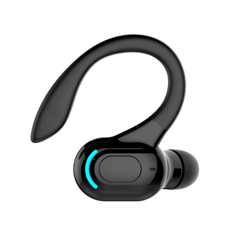 Bakeey M-F8 bluetooth 5.2 Wireless Headphone Single Ear Hook Business Earphones Stereo Noise Reduction Earbuds Headsets With Microphone Black