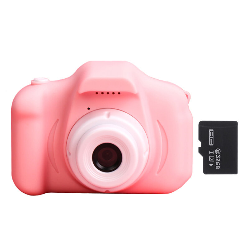 8M 1080P 4X Zoom Mini Digital Camera 2 inch Screen support 32GB TF Card for Kids Baby Cute Camcorder Video Chil Pink