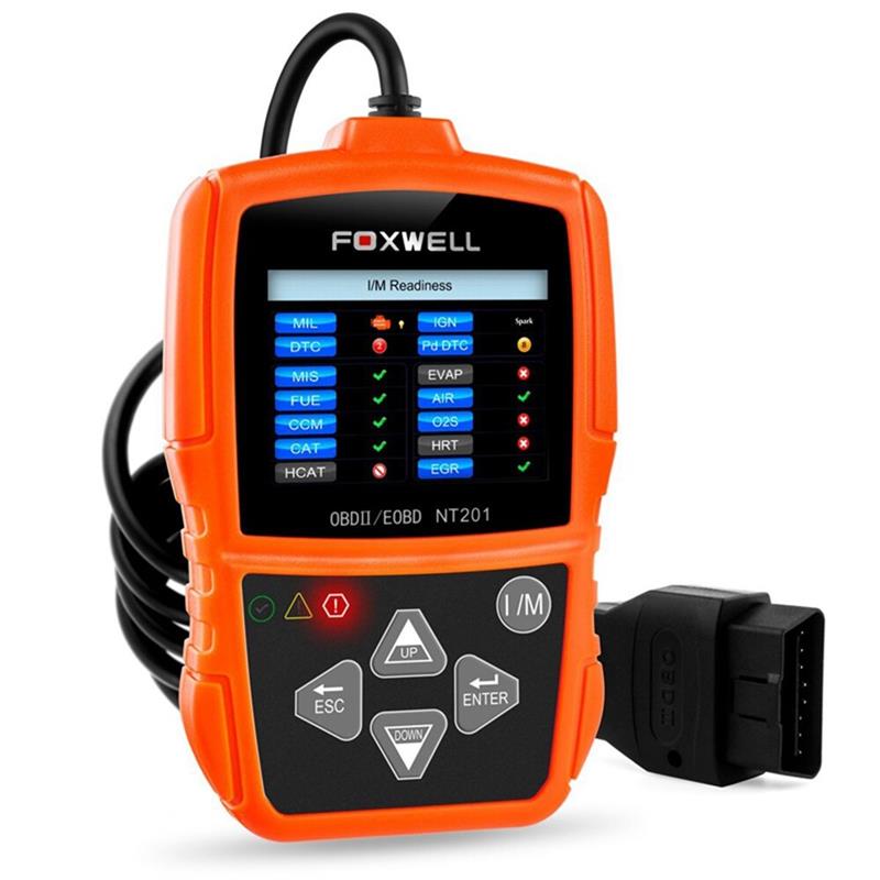 Foxwell NT201 EOBD OBD2 Car Automotive Scanner Engine Light Fault Code Readers I/M Readiness LIVE Data Diagnostic Test Tool Orange