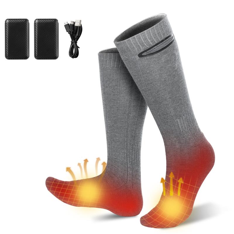 Unisex Heated Socks Electric Heated Socks Rechargeable 3.7v 4500mAh Foot Warmer Thermal Socks Warm Winter Socks For Outdoor Camping Fishing Skiing M/L