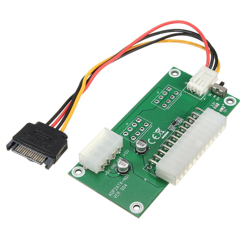 Dual PSU Riser Card 24PIN to 4PIN Power Supply Starter Board Adapter ADD2PSU Cord Converter For BTC Miner Mining